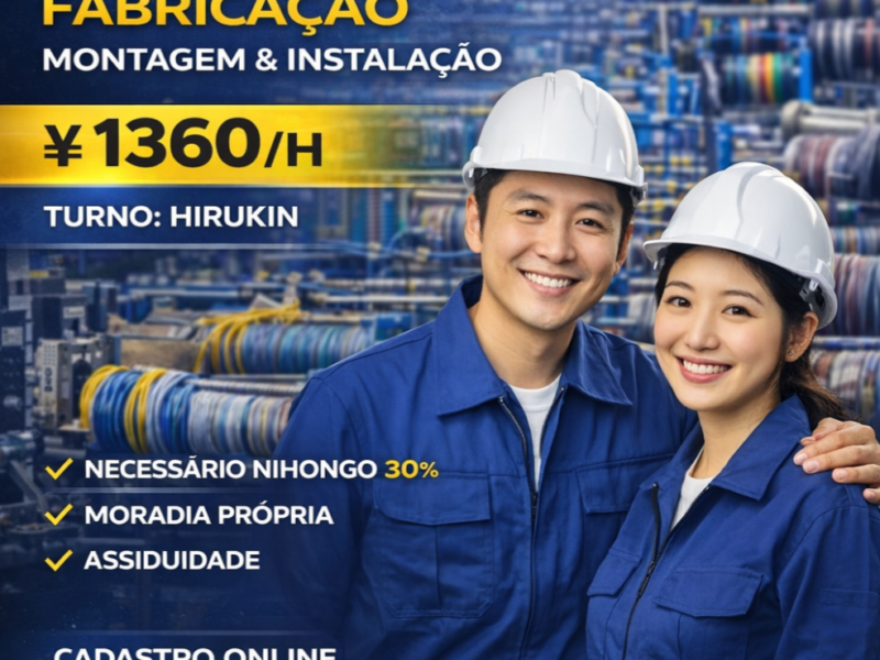 Montagem de Acessórios . Yokkaichi-shi , Mie-Ken . ¥ 1.360/h . Cód. da Vaga : SO-059 .