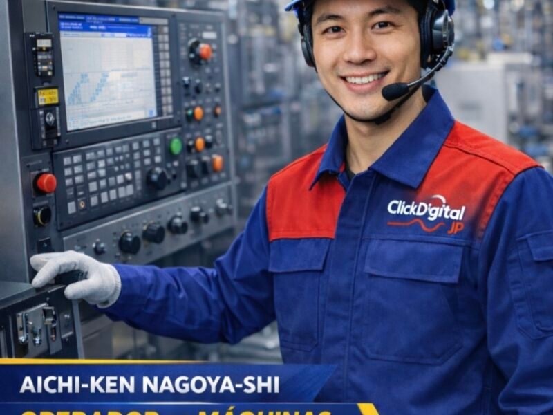 Operador de Máquinas . Fabricação de peças metálicas . Nagoya-shi, Aichi-Ken . ¥ 1.600/h . Cód. da Vaga : TS-088 .