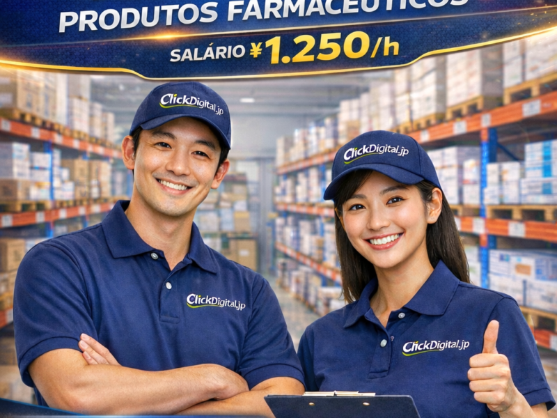 Logística . Separação de Produtos Farmacêuticos . Hashima-shi , Gifu-Ken . ¥ 1.250/h . Cód. da Vaga: KA - 068 .